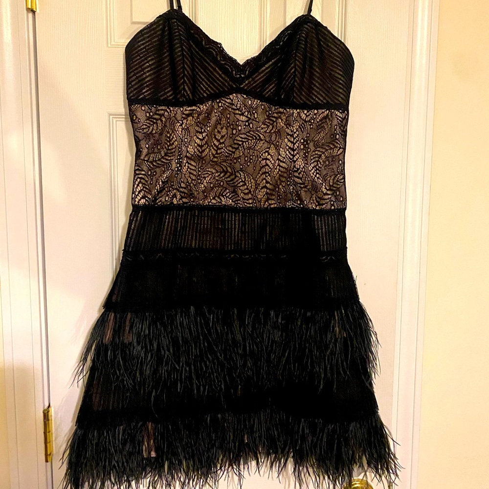 BCBG black flapper dress